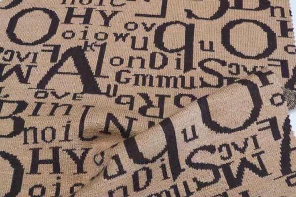 Explore the Comfort of Our Knit Letter Jacquard Fabric