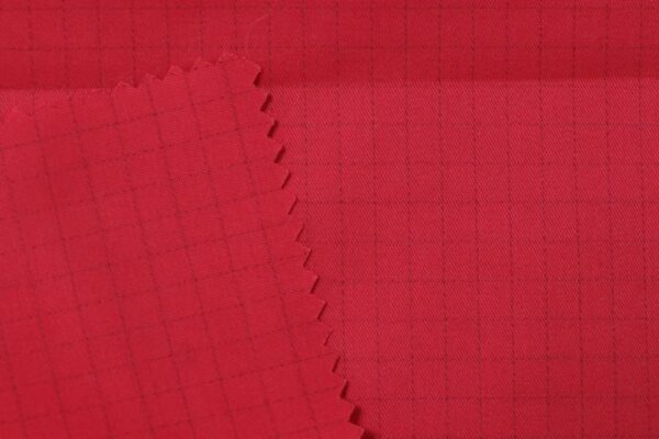 Bamboo Check Fabric with Antistatic Properties